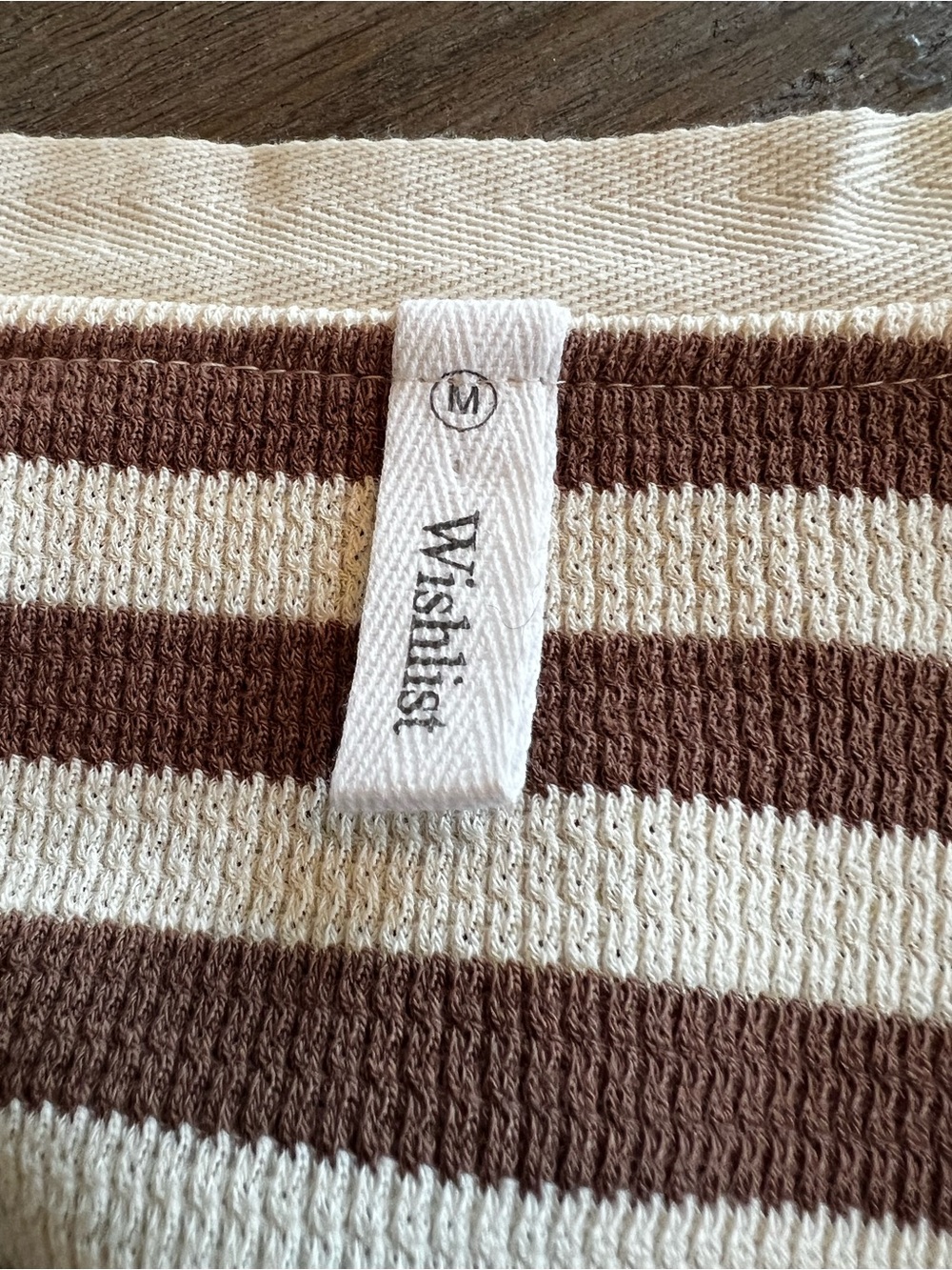 Wishlist Striped Button-Front Maxi Dress in Brown and White - Picture 3 of 5